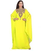  Bridal  Islamic Arabic Hand Zari Work Georgette Plus Size Abaya Dress