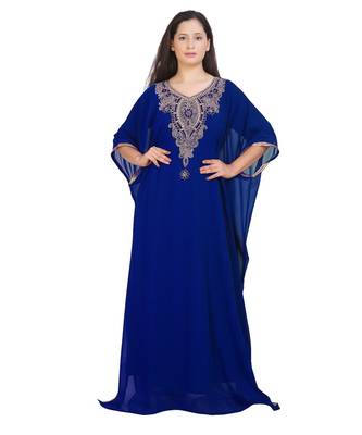 Robe Modern Kaftan Farasha Jalabiya Hand Work Dress 1