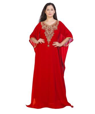 Robe Modern Kaftan Farasha Jalabiya Hand Work Dress 1