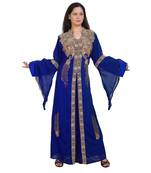 Royal Moroccan Beautiful Zari Work Jilbab Jalabiya Kaftan Dress