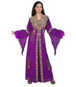 Royal Moroccan Beautiful Zari Work Jilbab Jalabiya Kaftan Dress