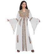 Royal Moroccan Beautiful Zari Work Jilbab Jalabiya Kaftan Dress