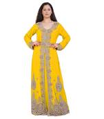 Ethnic Moroccan Beautiful Zari Work Jilbab Jalabiya Kaftan Dress