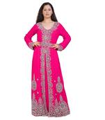 Ethnic Moroccan Beautiful Zari Work Jilbab Jalabiya Kaftan Dress