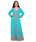 Ethnic Moroccan Beautiful Zari Work Jilbab Jalabiya Kaftan Dress