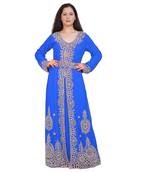 Ethnic Moroccan Beautiful Zari Work Jilbab Jalabiya Kaftan Dress