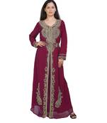 Royal Moroccan Beautiful Zari Work Jilbab Jalabiya Kaftan Dress