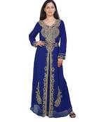 Royal Moroccan Beautiful Zari Work Jilbab Jalabiya Kaftan Dress