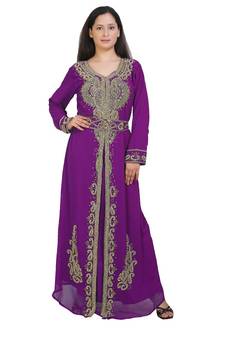 Royal Moroccan Beautiful Zari Work Jilbab Jalabiya Kaftan Dress