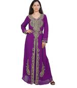 Royal Moroccan Beautiful Zari Work Jilbab Jalabiya Kaftan Dress