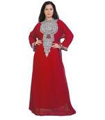 Beautiful Moroccan Beautiful Zari Work Jilbab Jalabiya Kaftan Dress