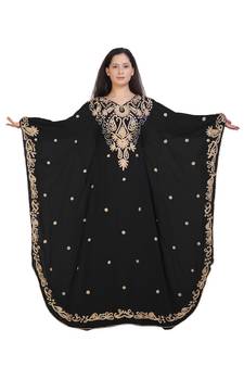 Royal Moroccan Beautiful Zari Work Jilbab Jalabiya Kaftan Dress