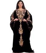 Modern Khaleeji Machine Embroidery Kaftan Georgette Dress