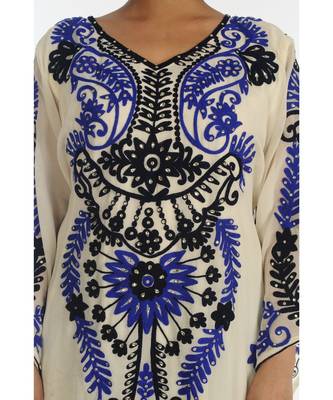 Royal Moroccan Beautiful Zari Work Jilbab Jalabiya Kaftan Dress 2
