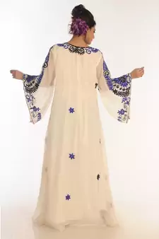 Royal Moroccan Beautiful Zari Work Jilbab Jalabiya Kaftan Dress