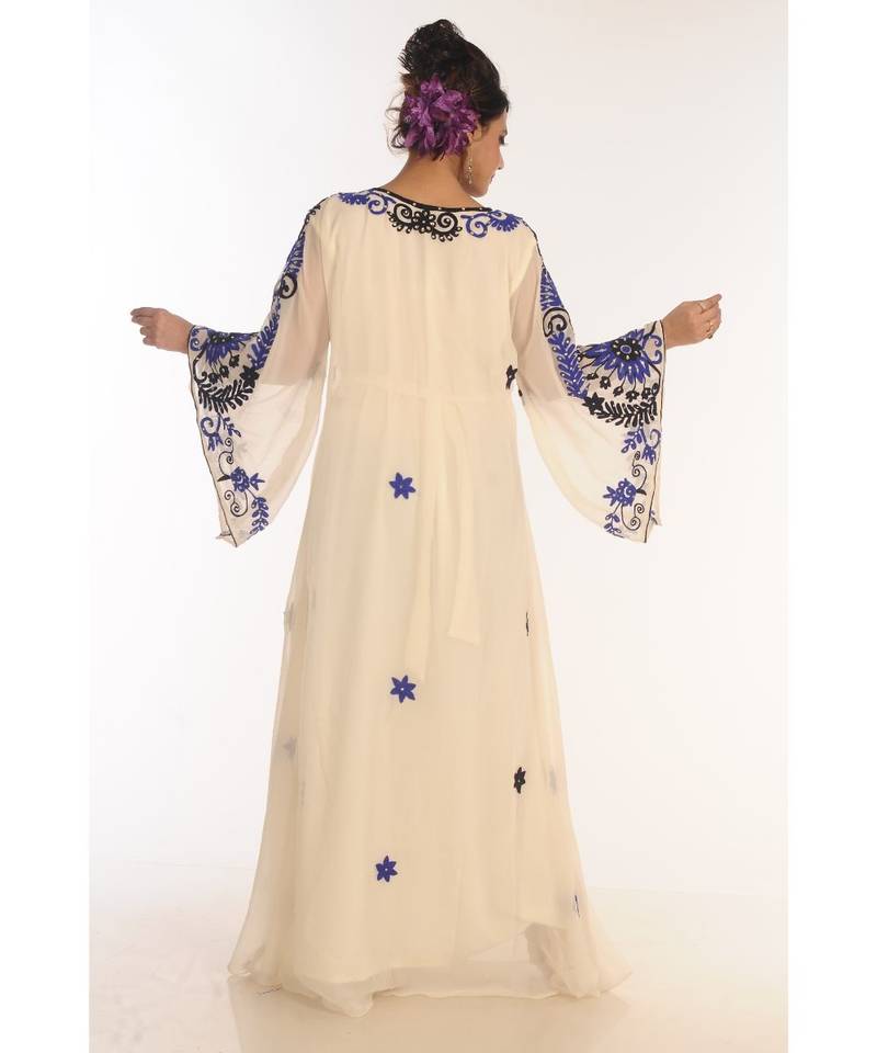 Royal Moroccan Dubai Beautiful Zari Work Jilbab Jalabiya Kaftan Dress