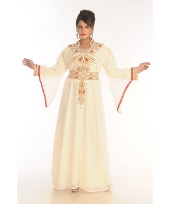 Eleagnt Modern Arabic Kaftan Dress For Women Wedding Gown 1