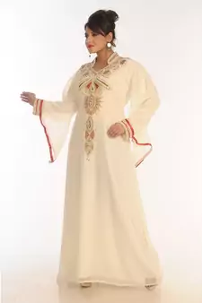 Eleagnt Modern Arabic Kaftan Dress For Women Wedding Gown