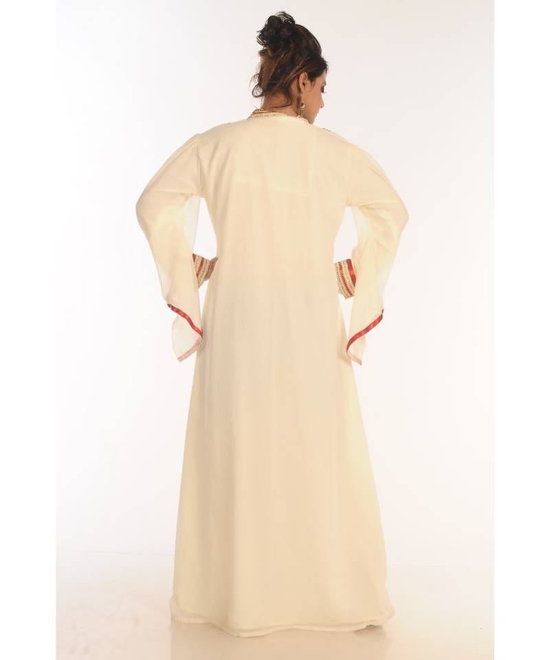 Eleagnt Modern Arabic Kaftan Dress For Women Wedding Gown