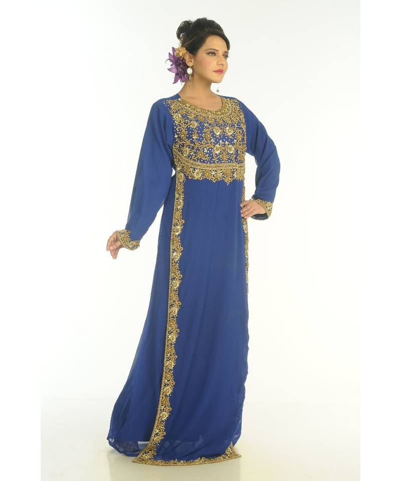 Modern Islamic Arabic Kaftan Dress For Weddin Gown Party Wear Dress