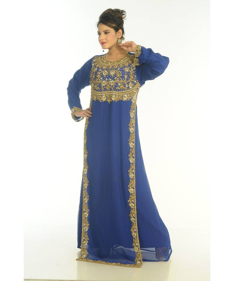 Modern Islamic Arabic Kaftan Dress For Weddin Gown Party Wear Dress