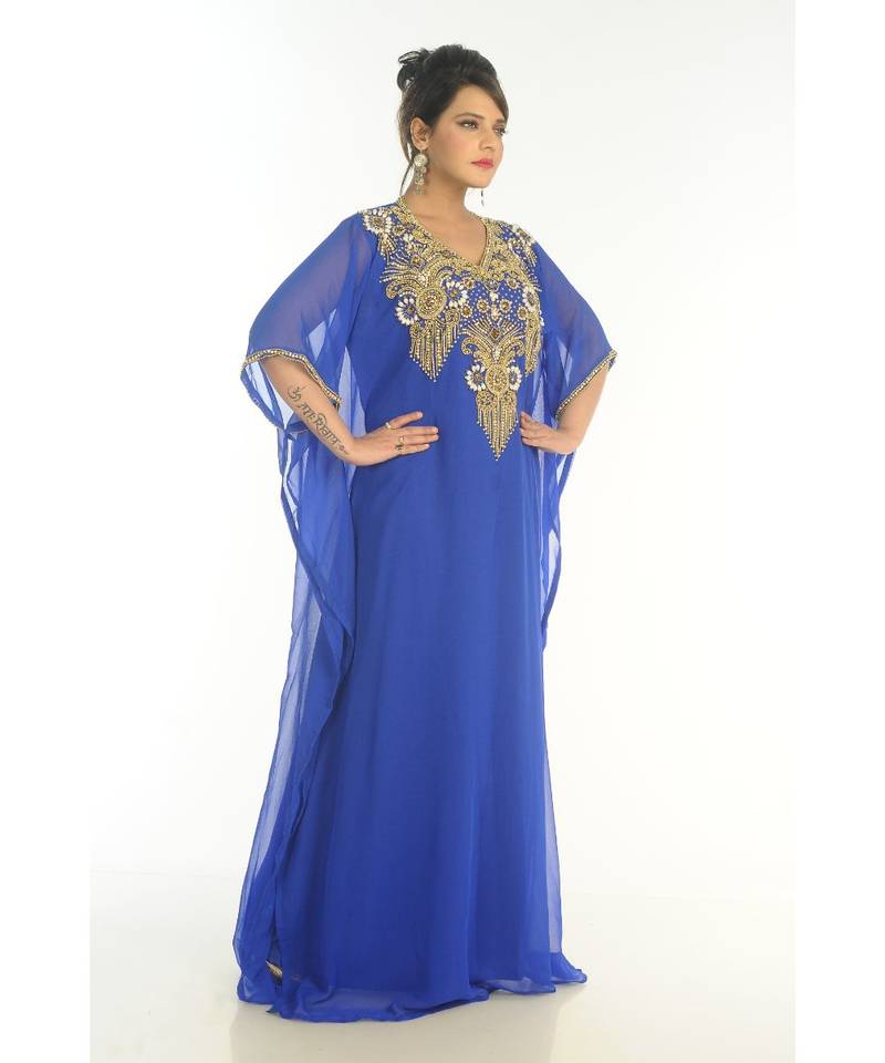 Modern Islamic Arabic Kaftan Dress For Weddin Gown Party Wear Dress