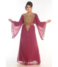 Royal Moroccan Beautiful Zari Work Jilbab Jalabiya Kaftan Dress