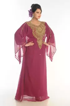 Royal Moroccan Beautiful Zari Work Jilbab Jalabiya Kaftan Dress
