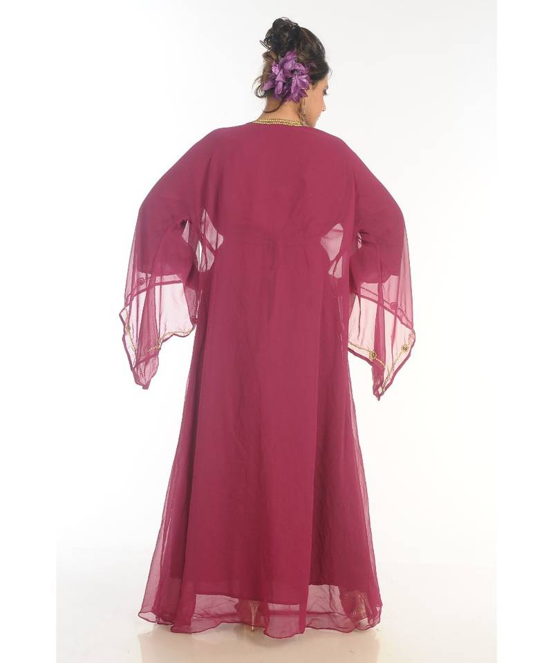 Royal Moroccan Dubai Beautiful Zari Work Jilbab Jalabiya Kaftan Dress