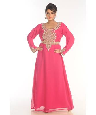 Gandura Moroccan Arabic Traditional Party Thobe Kaftan 1