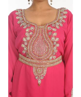 Gandura Moroccan Arabic Traditional Party Thobe Kaftan 2