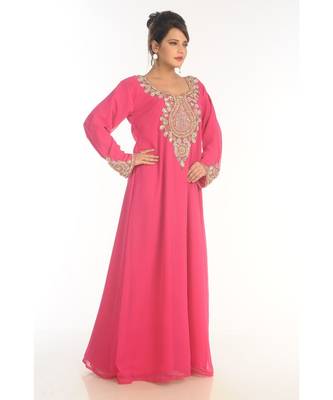 Gandura Moroccan Arabic Traditional Party Thobe Kaftan 3
