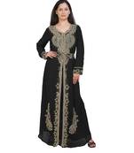 Ethnic Moroccan Beautiful Zari Work Jilbab Jalabiya Kaftan Dress