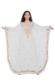 Royal Moroccan Beautiful Zari Work Jilbab Jalabiya Kaftan Dress