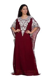 Eleagnt Modern Arabic Kaftan Dress For Women Wedding Gown