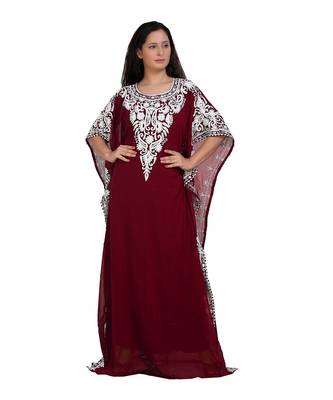 Eleagnt Modern Arabic Kaftan Dress For Women Wedding Gown 1