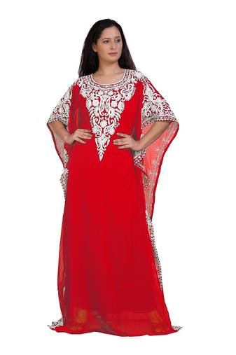 Eleagnt Modern Arabic Kaftan Dress For Women Wedding Gown