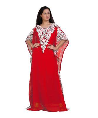 Eleagnt Modern Arabic Kaftan Dress For Women Wedding Gown 1