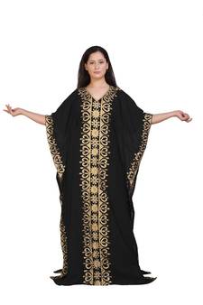 Royal Moroccan Beautiful Zari Work Jilbab Jalabiya Kaftan Dress