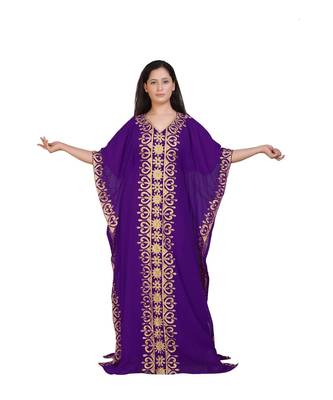 Royal Moroccan Beautiful Zari Work Jilbab Jalabiya Kaftan Dress 1