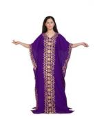 Royal Moroccan Beautiful Zari Work Jilbab Jalabiya Kaftan Dress