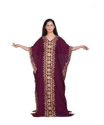 Royal Moroccan Beautiful Zari Work Jilbab Jalabiya Kaftan Dress 1