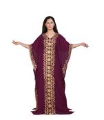 Royal Moroccan Beautiful Zari Work Jilbab Jalabiya Kaftan Dress