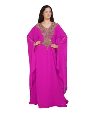 Gandura Moroccan Arabic Traditional Party Thobe Kaftan 1