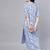 Women Purple Rayon Printed Long Kurta