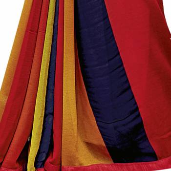 multicolor printed georgette saree with blouse 5