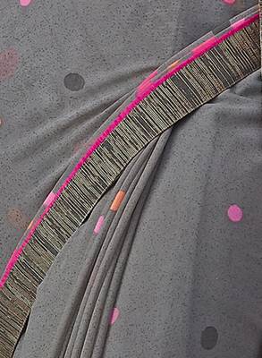 multicolor printed georgette saree with blouse 4