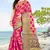 Pink Printed Banarasi Silk Saree With Blouse