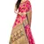 Pink Printed Banarasi Silk Saree With Blouse