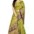 Green Printed Banarasi Silk Saree With Blouse